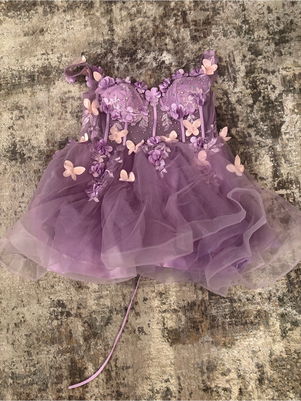 Purple Butterfly Tulle Fairy Dress